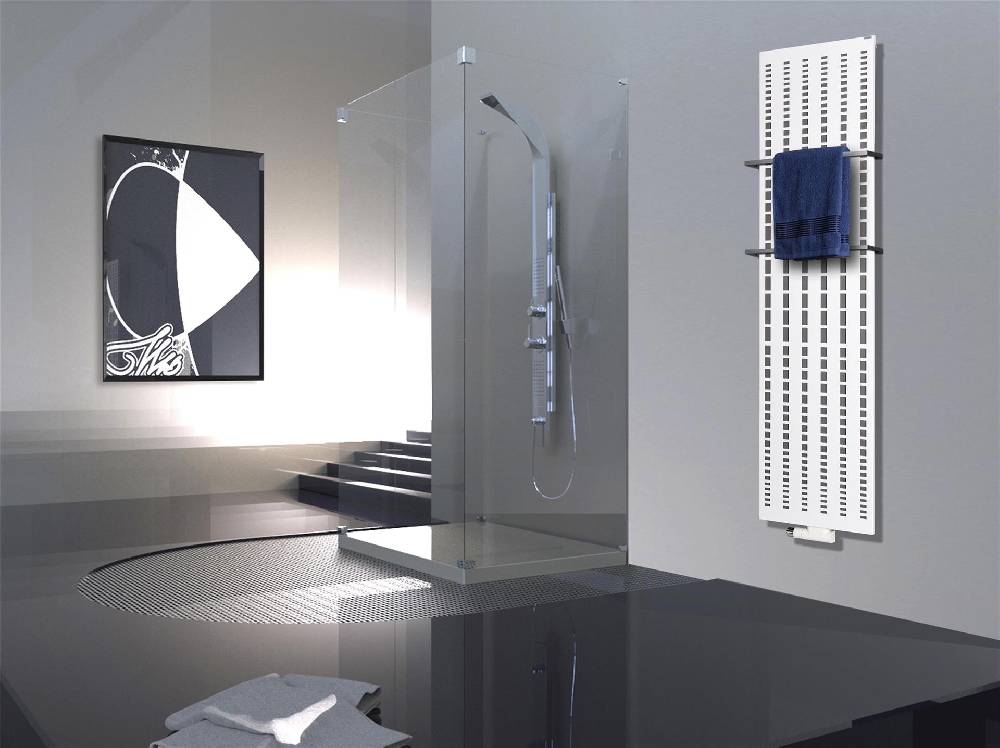 Szagato BADHEIZKÖRPER Design broken Mirror 3 180x47cm 1118Watt weiß +2 Halter 15mm SZAGATO Designheizkörper Handtuchheizkörper Mittelanschluss Handtuchwärmer Weihnachtsangebot