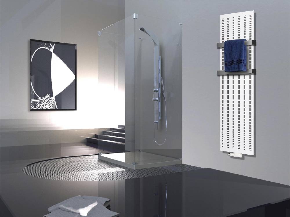 Szagato BADHEIZKÖRPER Design broken Mirror 3 180x47cm 1118Watt weiß +2 Halter 50mm SZAGATO Designheizkörper Handtuchheizkörper Mittelanschluss Handtuchwärmer Osterangebot