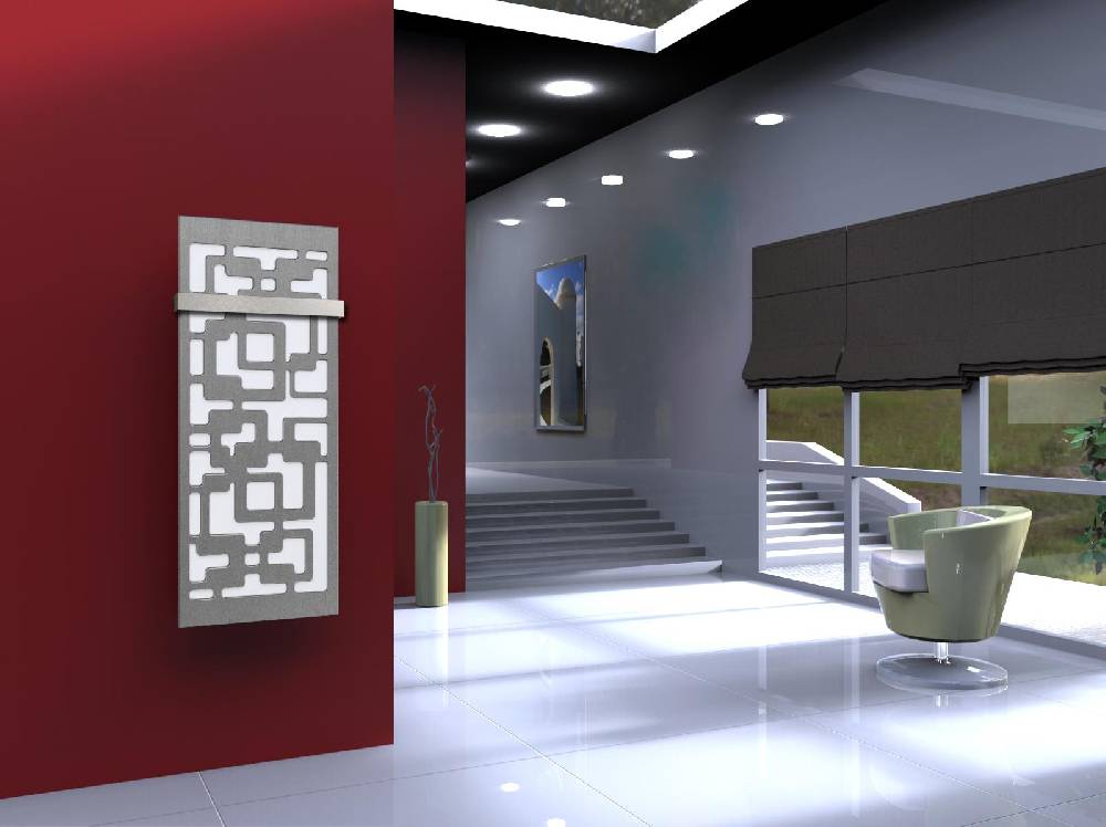 Szagato BADHEIZKÖRPER Design Downtown 2 120x47cm 799 Watt Edelstahl matt (+1 Halter 50mm) SZAGATO Bad Wohnraum-Heizkörper (Mittelanschluss) Exklusive Angebote