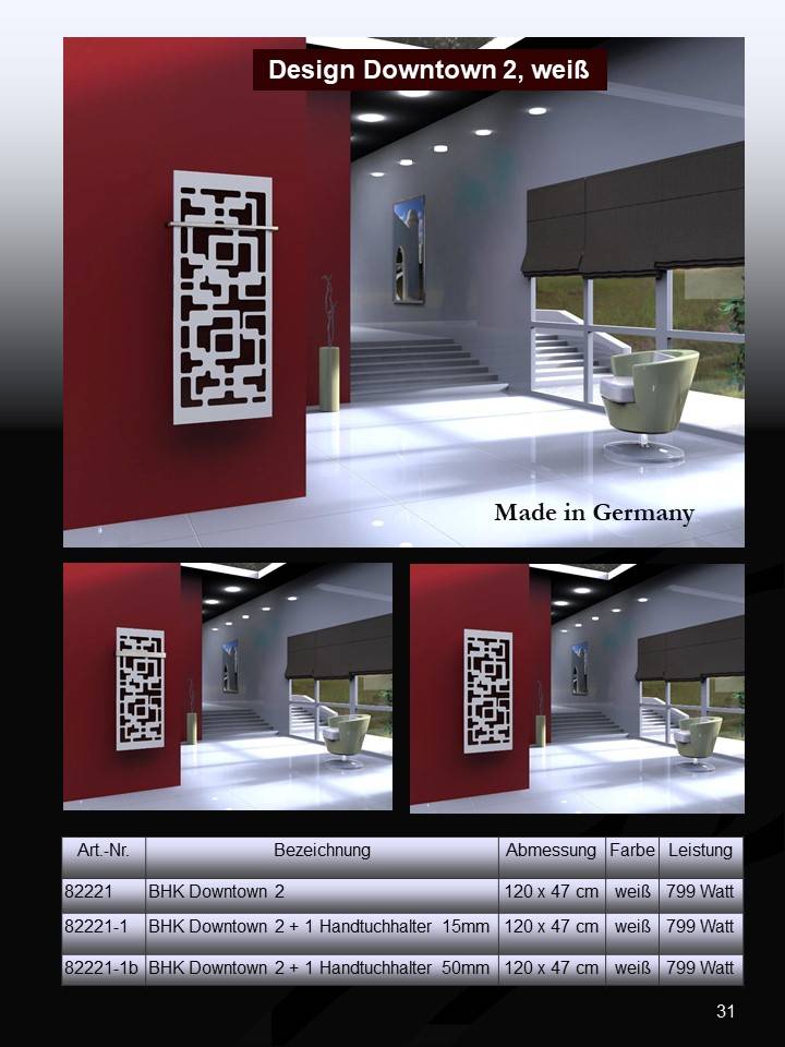 Szagato BADHEIZKÖRPER Design Downtown 2 120x47cm 799 Watt weiß SZAGATO Designheizkörper Handtuchheizkörper mit Mittelanschluss Handtuchwärmer Große Rabatte