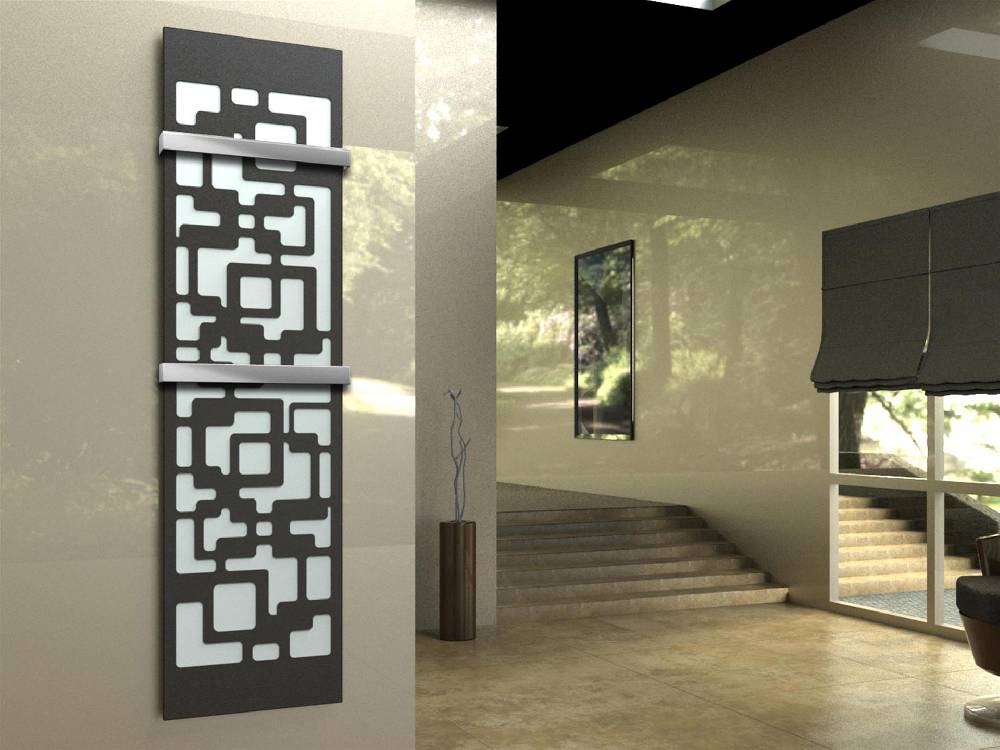 Szagato BADHEIZKÖRPER Design Downtown 3 180x47cm 1118 Watt anthrazit - moonstone (+2 Halter 50mm) SZAGATO Designheizkörper mit Mittelanschluss Handtuchwärmer