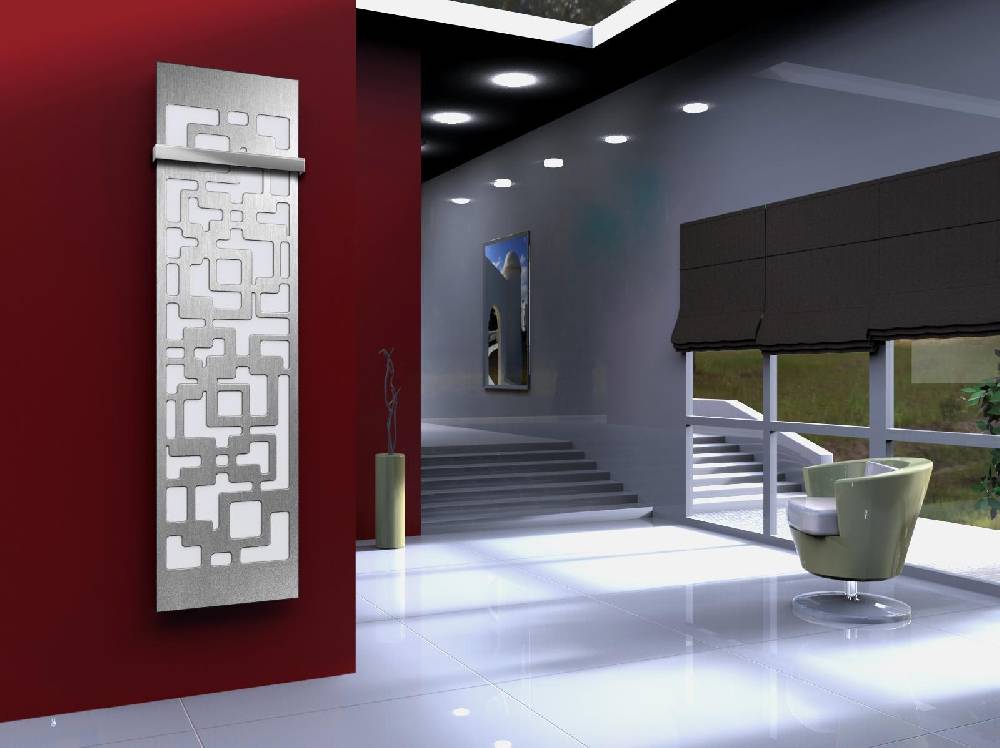 Szagato BADHEIZKÖRPER Design Downtown 3 180x47cm 1118 Watt Edelstahl matt (+1 Halter 50mm) SZAGATO Designheizkörper Handtuchheizkörper mit Mittelanschluss VIP-Rabatte