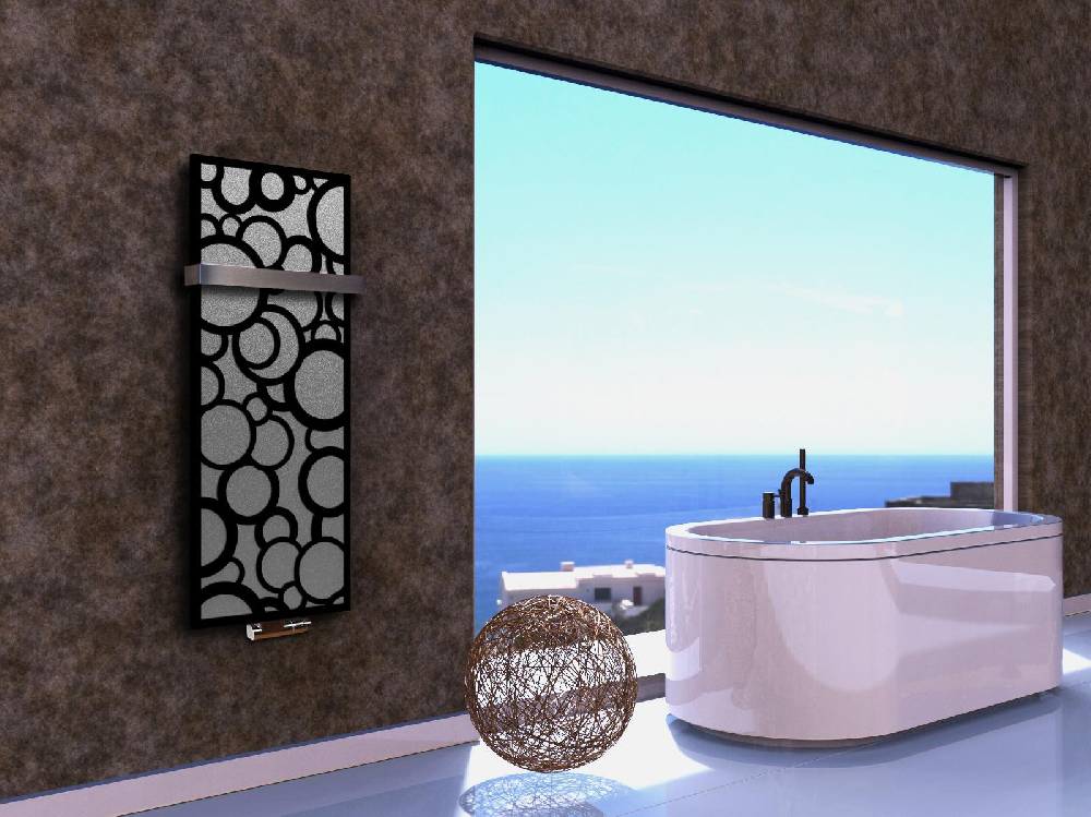 Szagato BADHEIZKÖRPER Design Kreta 2 120x47cm 799 Watt anthrazit moonstone schwarz (+1 Halter 50mm) SZAGATO Designheizkörper Mittelanschluss Handtuchwärmer Discount Store für neue Produkte