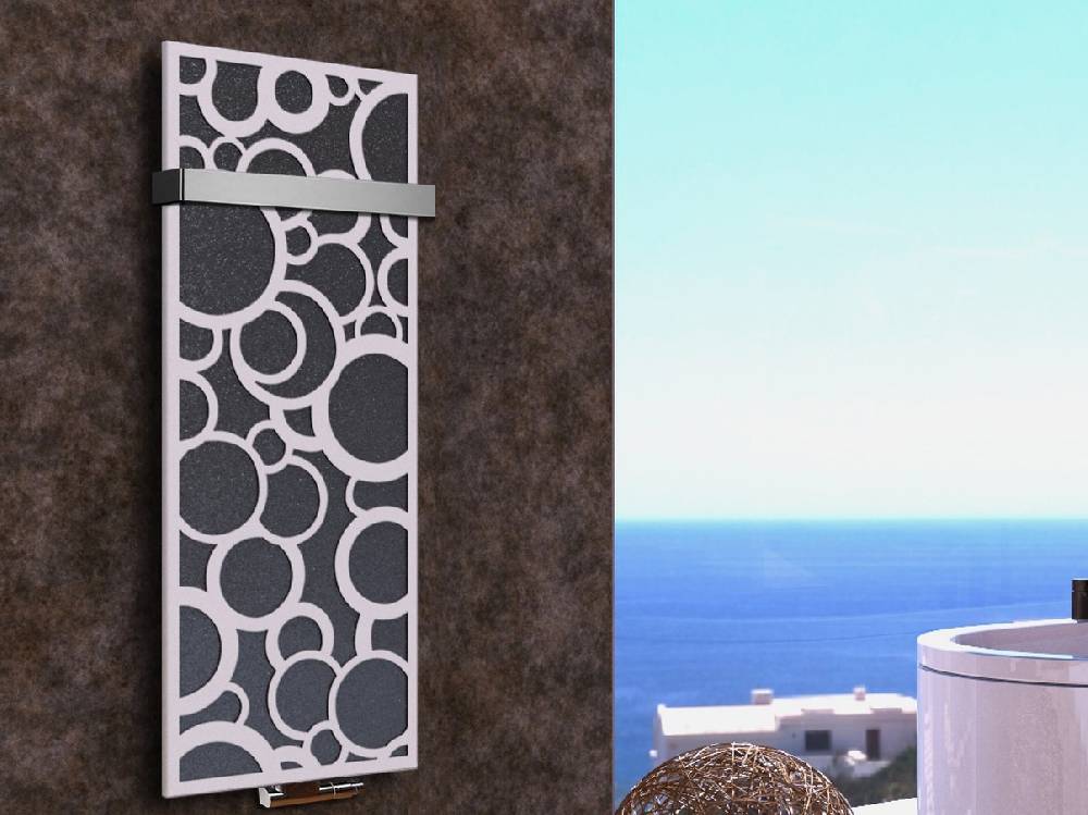 Szagato BADHEIZKÖRPER Design Kreta 2 120x47cm 799 Watt anthrazit moonstone weiß (+1 Halter 50mm) SZAGATO Designheizkörper mit Mittelanschluss Handtuchwärmer Riesige Rabatte