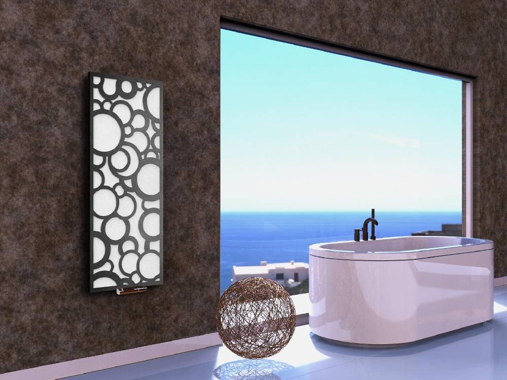 Szagato BADHEIZKÖRPER Design Kreta 2 120x47cm 799 Watt weiß anthrazit moonstone SZAGATO Designheizkörper Handtuchheizkörper Mittelanschluss Handtuchwärmer Clearance-Verkauf