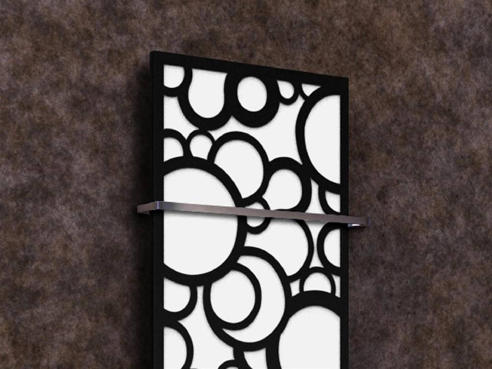 Szagato BADHEIZKÖRPER Design Kreta 2 120x47cm 799 Watt weiß schwarz +1 Halter 15mm SZAGATO Designheizkörper Handtuchheizkörper Mittelanschluss Handtuchwärmer Kostenloser Versand international