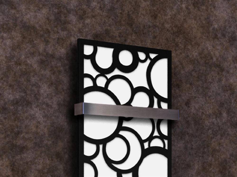 Szagato BADHEIZKÖRPER Design Kreta 2 120x47cm 799 Watt weiß schwarz +1 Halter 50mm SZAGATO Designheizkörper Handtuchheizkörper Mittelanschluss Handtuchwärmer Fabrikladen