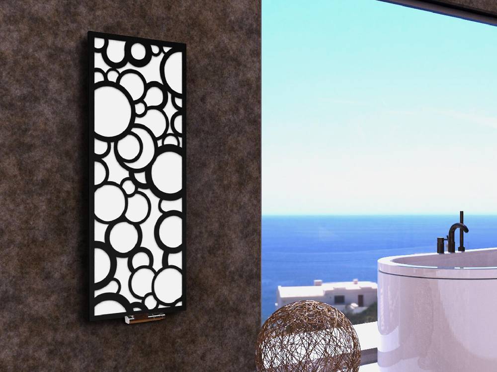 Szagato BADHEIZKÖRPER Design Kreta 2 120x47cm 799 Watt weiß schwarz SZAGATO Designheizkörper Handtuchheizkörper mit Mittelanschluss Handtuchwärmer Begrenzt auf 3 Tage