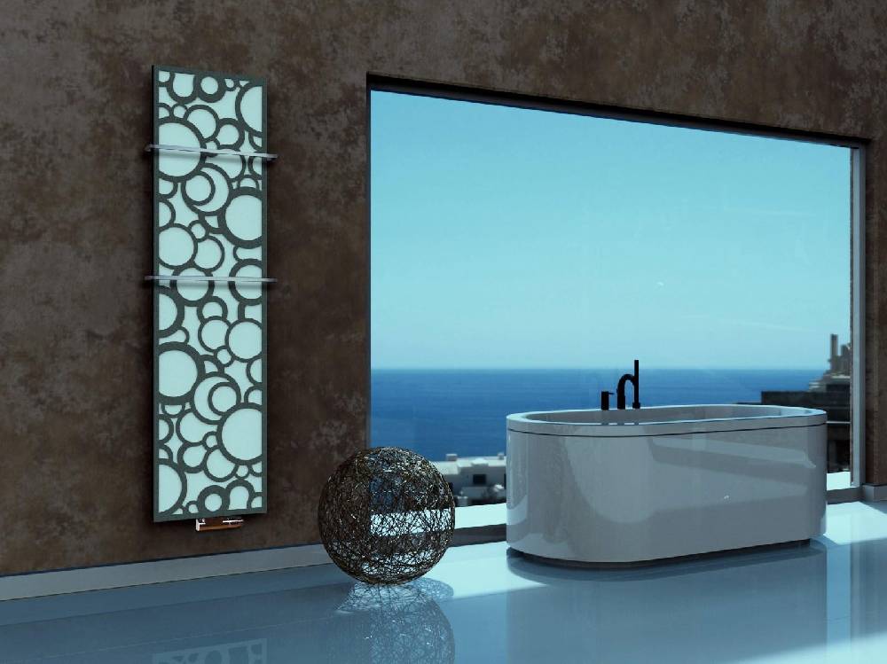 Szagato BADHEIZKÖRPER Design Kreta 3 180x47cm 1118 Watt anthrazit - moonstone (+2 Halter 15mm) SZAGATO Designheizkörper Mittelanschluss Handtuchwärmer Im Verkauf