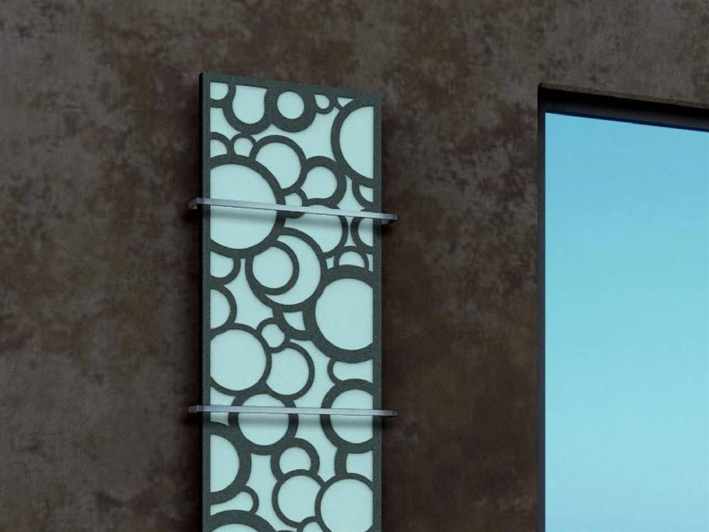 Szagato BADHEIZKÖRPER Design Kreta 3 180x47cm 1118 Watt anthrazit - moonstone (+2 Halter 15mm) SZAGATO Designheizkörper Mittelanschluss Handtuchwärmer Im Verkauf