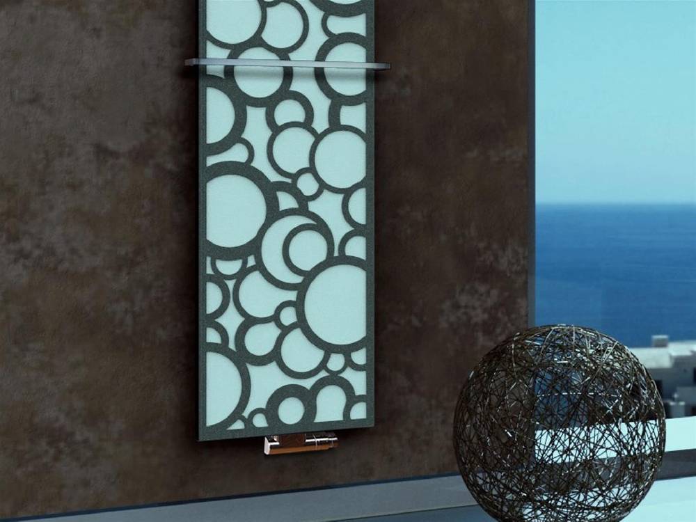 Szagato BADHEIZKÖRPER Design Kreta 3 180x47cm 1118 Watt anthrazit - moonstone (+2 Halter 15mm) SZAGATO Designheizkörper Mittelanschluss Handtuchwärmer Im Verkauf