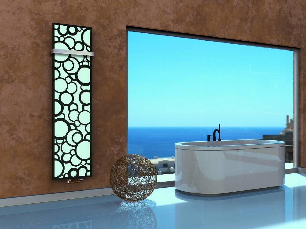 Szagato BADHEIZKÖRPER Design Kreta 3 180x47cm 1118 Watt schwarz +1 Halter 50mm SZAGATO Designheizkörper Handtuchheizkörper mit Mittelanschluss Handtuchwärmer Günstiger Verkauf