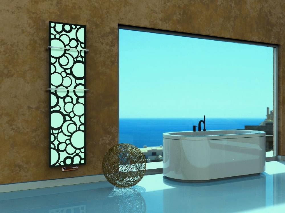 Szagato BADHEIZKÖRPER Design Kreta 3 180x47cm 1118 Watt schwarz +2 Halter 15mm SZAGATO Designheizkörper Handtuchheizkörper mit Mittelanschluss Handtuchwärmer Fabrikverkauf