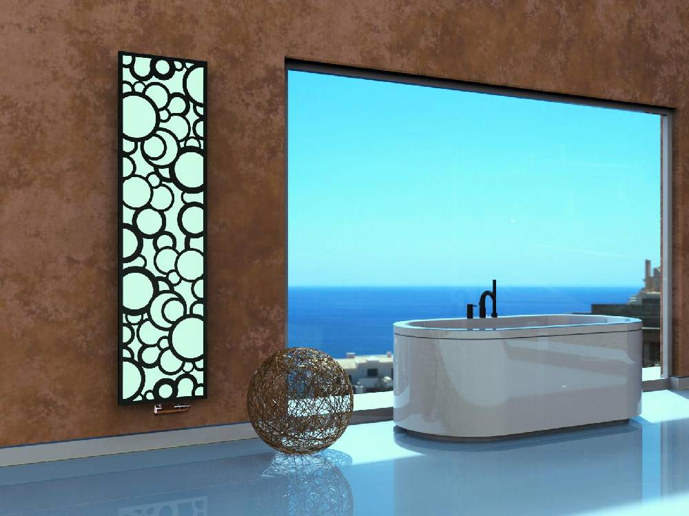 Szagato BADHEIZKÖRPER Design Kreta 3 180x47cm 1118 Watt weiß schwarz SZAGATO Designheizkörper Handtuchheizkörper mit Mittelanschluss Handtuchwärmer Kostenloser Versand