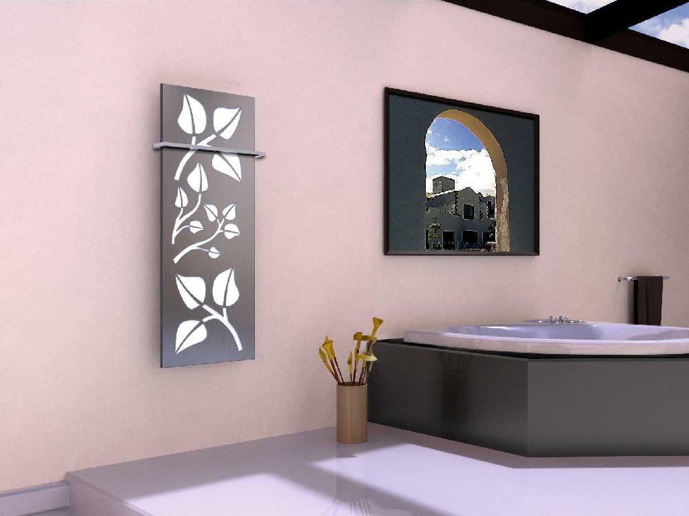 Szagato BADHEIZKÖRPER Design Leaves 2 120x47cm 799 Watt Edelstahl matt (+1 Halter 15mm) SZAGATO Designheizkörper Handtuchheizkörper mit Mittelanschluss Online Shopping