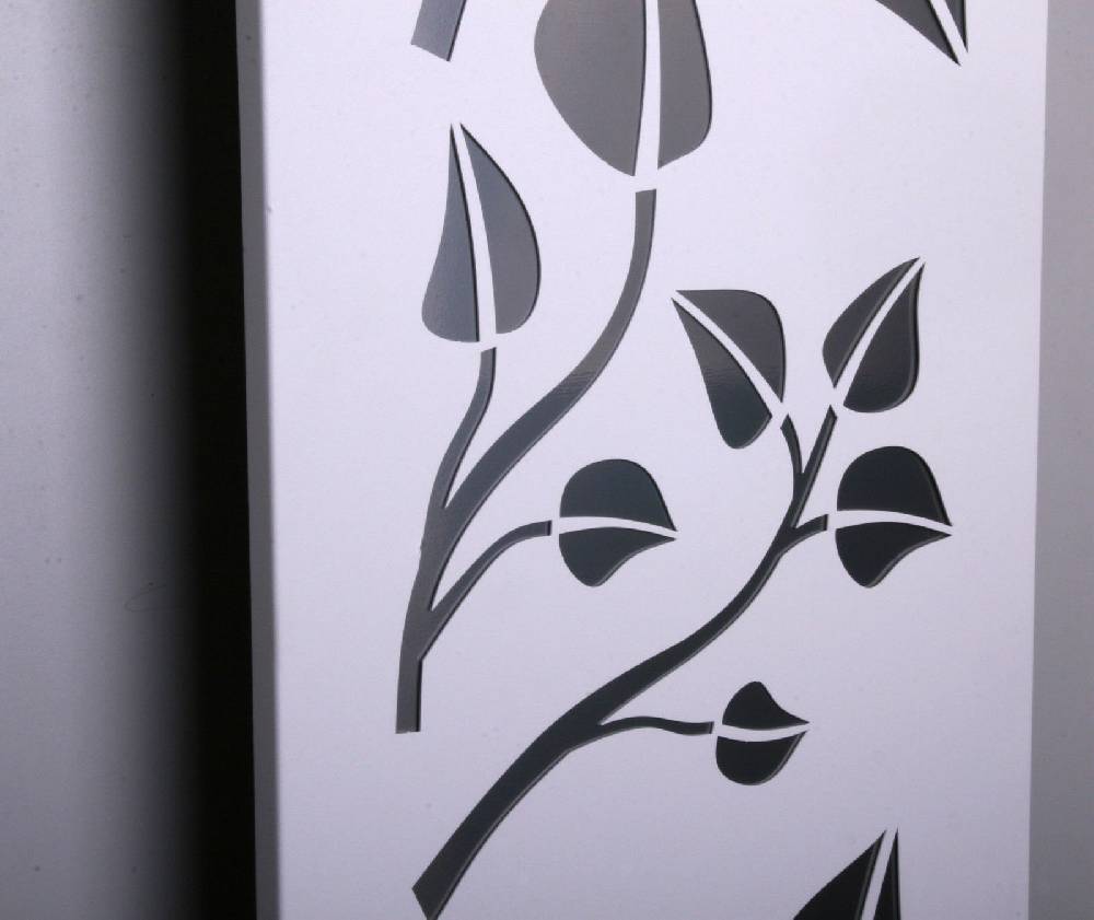 Szagato BADHEIZKÖRPER Design Leaves 2 120x47cm 799 Watt weiß (+1 Halter 15mm) SZAGATO Designheizkörper Handtuchheizkörper mit Mittelanschluss Handtuchwärmer Saisonschlussverkauf