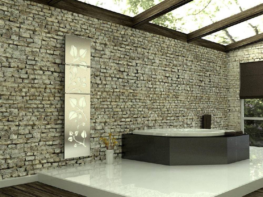 Szagato BADHEIZKÖRPER Design Leaves 3 180x47cm 1118 Watt Edelstahl matt (+2 Halter 15mm) SZAGATO Designheizkörper mit Mittelanschluss Handtuchwärmer Bestseller