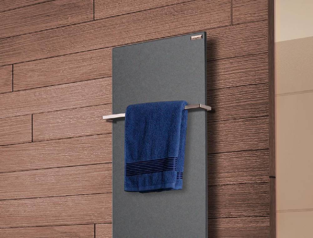 Szagato BADHEIZKÖRPER Design Mirror Steel 2 120x47cm 799 Watt anthrazit - moonstone (+1 Halter 15mm) SZAGATO Designheizkörper Mittelanschluss Handtuchwärmer Sonderangebot der Fabrik