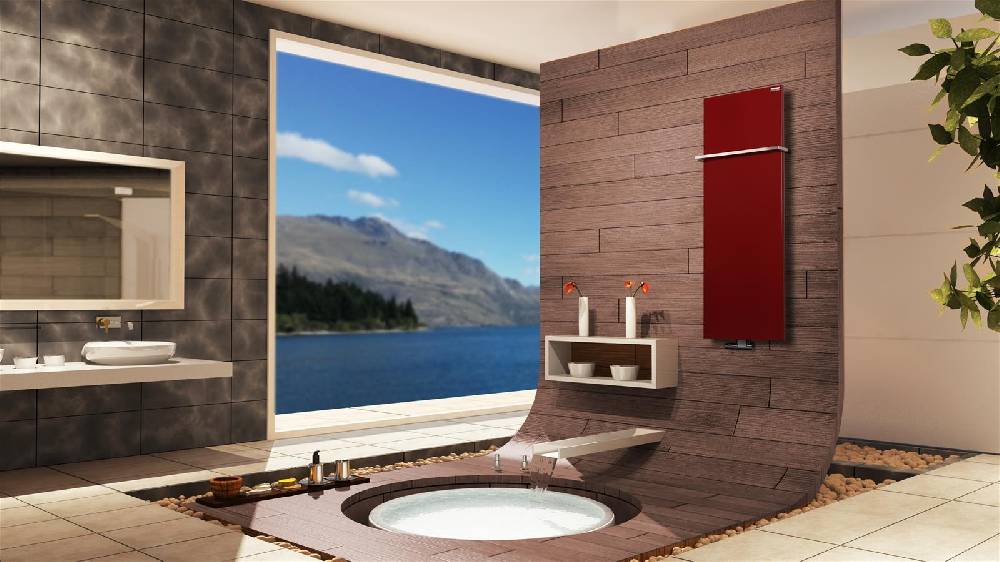 Szagato BADHEIZKÖRPER Design Mirror Steel 2 120x47cm 799 Watt rot (+1 Halter 15mm) SZAGATO Designheizkörper Handtuchheizkörper Mittelanschluss Handtuchwärmer Kostenloser Versand international