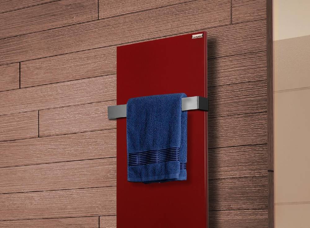 Szagato BADHEIZKÖRPER Design Mirror Steel 2 120x47cm 799 Watt rot (+1 Halter 50mm) SZAGATO Designheizkörper Handtuchheizkörper Mittelanschluss Handtuchwärmer Fabrikladen