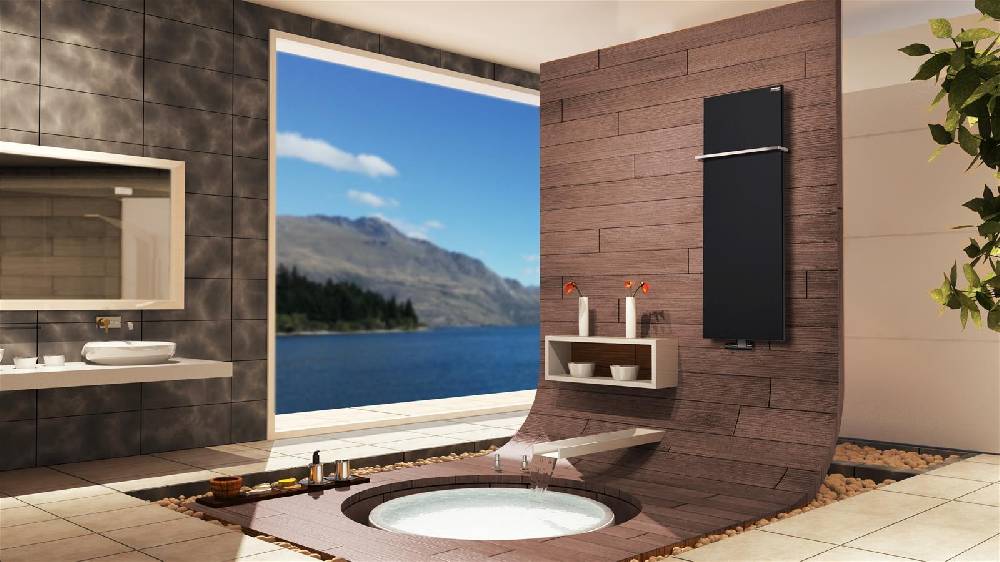 Szagato BADHEIZKÖRPER Design Mirror Steel 2 120x47cm 799 Watt schwarz (+1 Halter 15mm) SZAGATO Designheizkörper Handtuchheizkörper mit Mittelanschluss Speichern exportieren