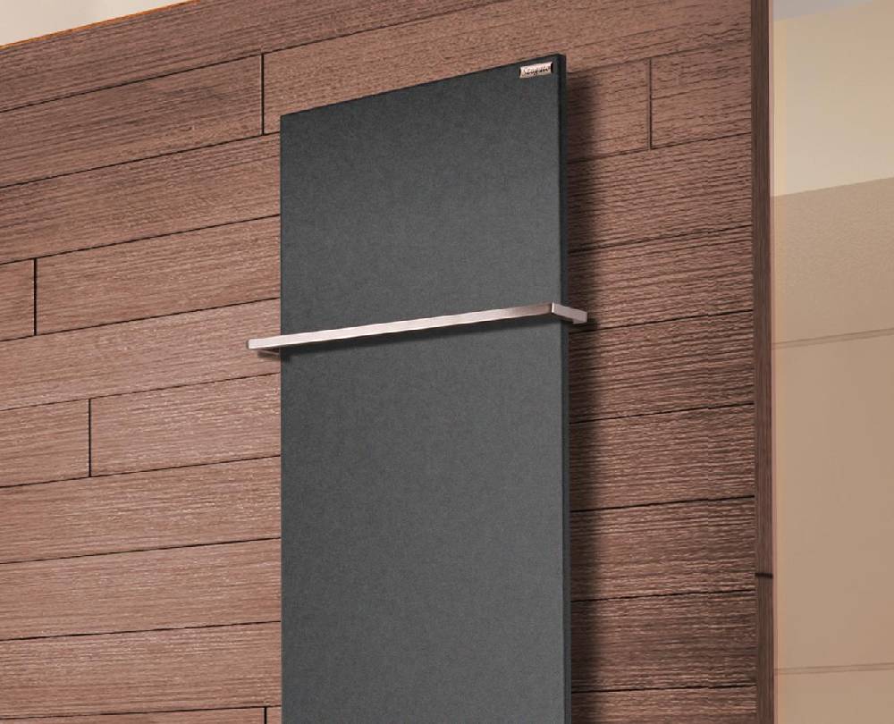 Szagato BADHEIZKÖRPER Design Mirror Steel 3 180x47cm 1118 Watt anthrazit - moonstone (+1 Halter 15mm) SZAGATO Designheizkörper Mittelanschluss Handtuchwärmer 2025