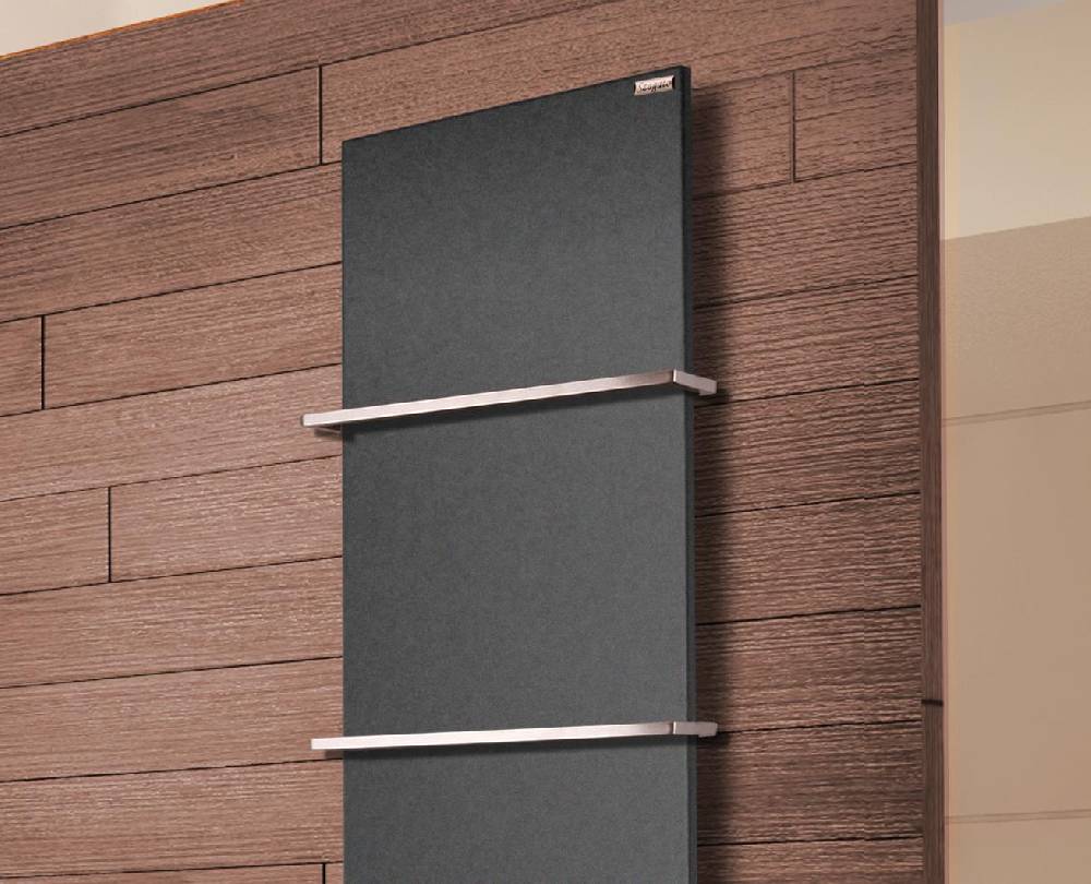 Szagato BADHEIZKÖRPER Design Mirror Steel 3 180x47cm 1118 Watt anthrazit - moonstone (+2 Halter 15mm) SZAGATO Designheizkörper Mittelanschluss Handtuchwärmer Outlet