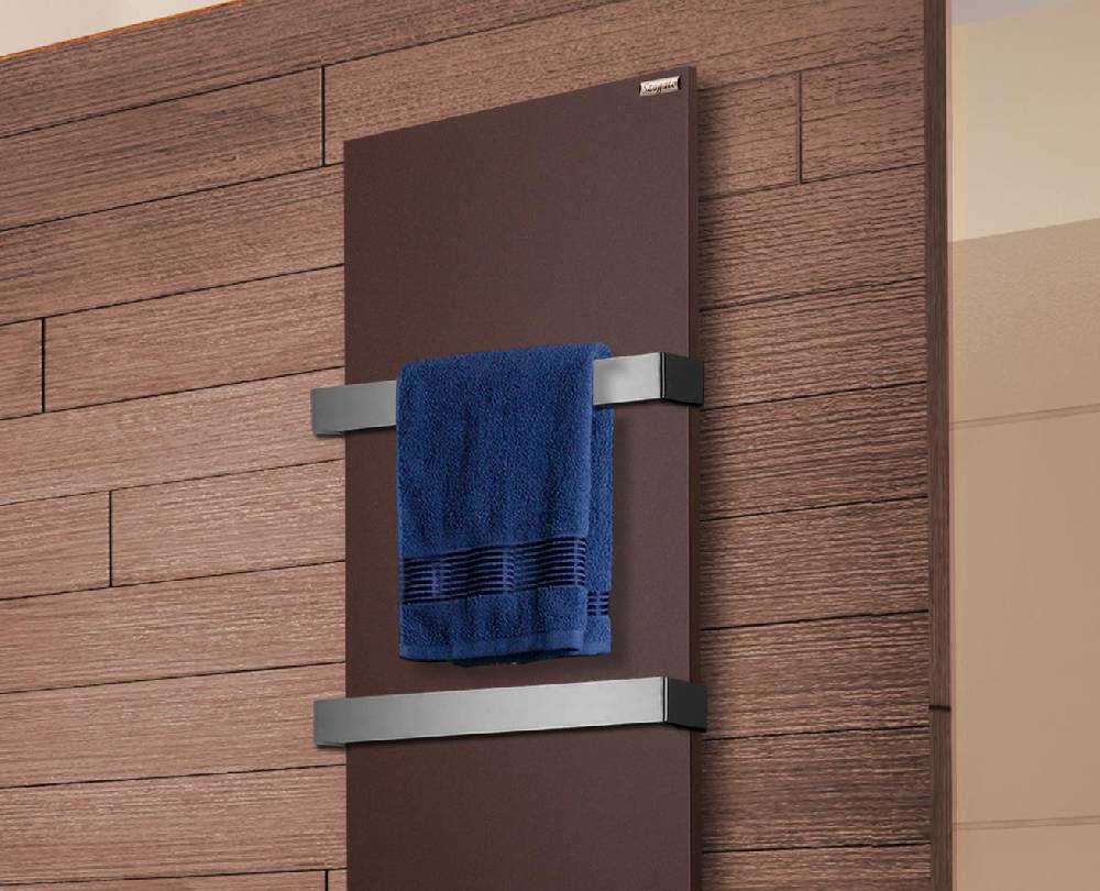 Szagato BADHEIZKÖRPER Design Mirror Steel 3 180x47cm 1118 Watt braun (+2 Halter 50mm) SZAGATO Designheizkörper Handtuchheizkörper mit Mittelanschluss Kostenloser Versand