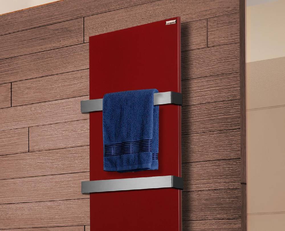 Szagato BADHEIZKÖRPER Design Mirror Steel 3 180x47cm 1118 Watt rot (RAL 3004) (+2 Halter 50mm) SZAGATO Designheizkörper mit Mittelanschluss Handtuchwärmer Sonderangebot