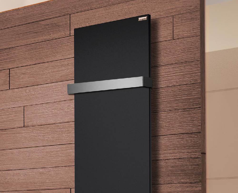 Szagato BADHEIZKÖRPER Design Mirror Steel 3 180x47cm 1118 Watt schwarz (+1 Halter 50mm) SZAGATO Handtuchheizkörper mit Mittelanschluss Handtuchwärmer Großer Ausverkauf