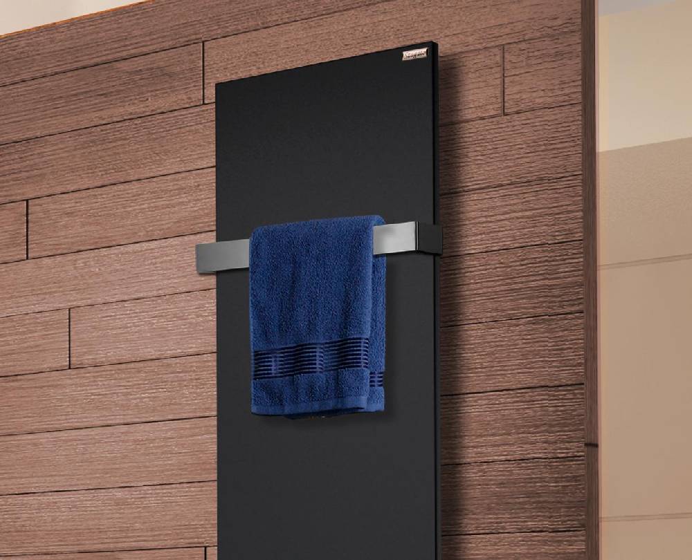 Szagato BADHEIZKÖRPER Design Mirror Steel 3 180x47cm 1118 Watt schwarz (+1 Halter 50mm) SZAGATO Handtuchheizkörper mit Mittelanschluss Handtuchwärmer Großer Ausverkauf