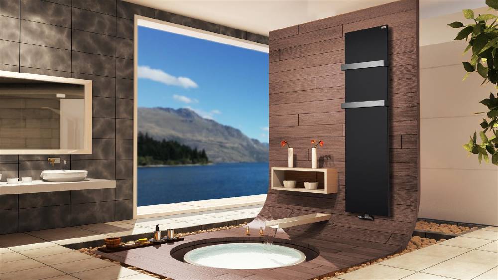 Szagato BADHEIZKÖRPER Design Mirror Steel 3 180x47cm 1118 Watt schwarz (+2 Halter 50mm) SZAGATO Handtuchheizkörper mit Mittelanschluss Handtuchwärmer Begrenztes Angebot