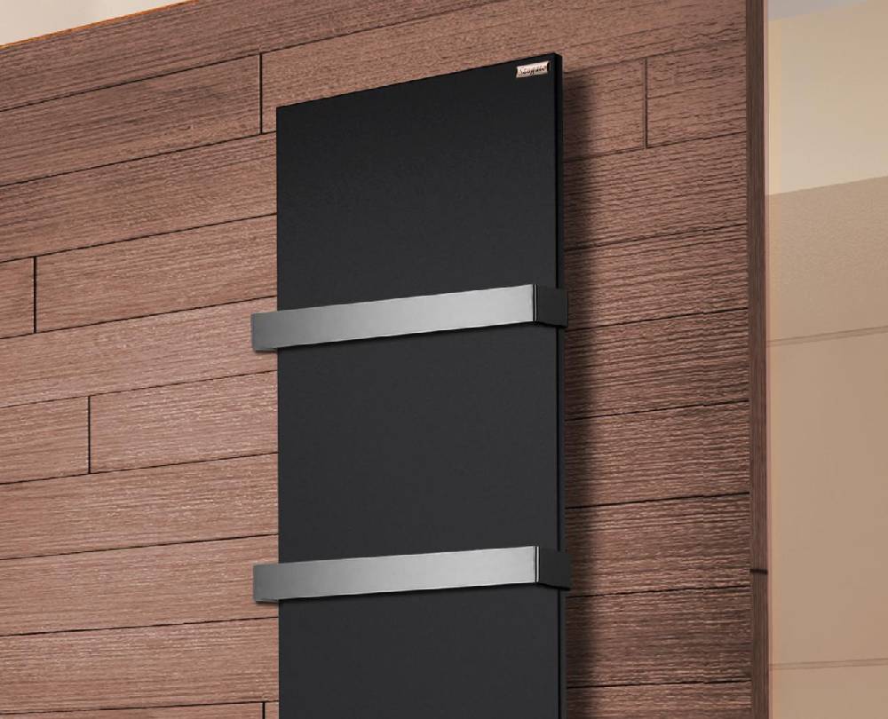 Szagato BADHEIZKÖRPER Design Mirror Steel 3 180x47cm 1118 Watt schwarz (+2 Halter 50mm) SZAGATO Handtuchheizkörper mit Mittelanschluss Handtuchwärmer Begrenztes Angebot