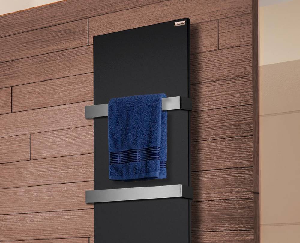 Szagato BADHEIZKÖRPER Design Mirror Steel 3 180x47cm 1118 Watt schwarz (+2 Halter 50mm) SZAGATO Handtuchheizkörper mit Mittelanschluss Handtuchwärmer Begrenztes Angebot