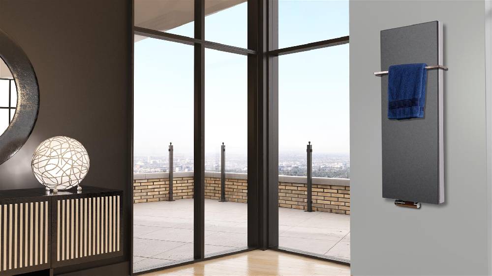 Szagato BADHEIZKÖRPER Design Mirror Steel 5 120x47cm 1458 Watt anthrazit - moonstone (+1 Halter 15mm) SZAGATO Designheizkörper Mittelanschluss Handtuchwärmer Weihnachtsangebot