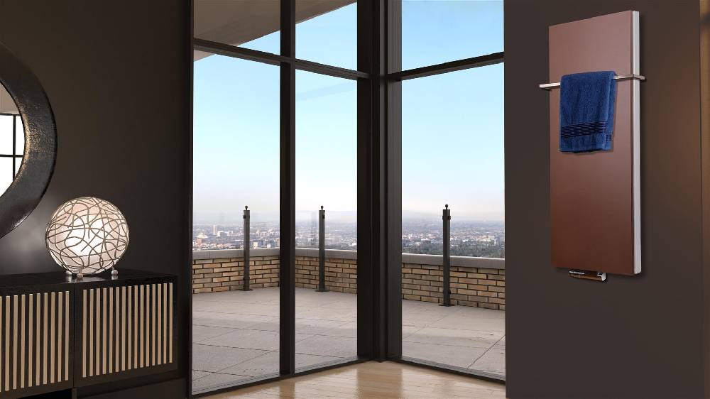 Szagato BADHEIZKÖRPER Design Mirror Steel 5 120x47cm 1458 Watt braun (+1 Halter 15mm) SZAGATO Designheizkörper Handtuchheizkörper mit Mittelanschluss Lagerräumung