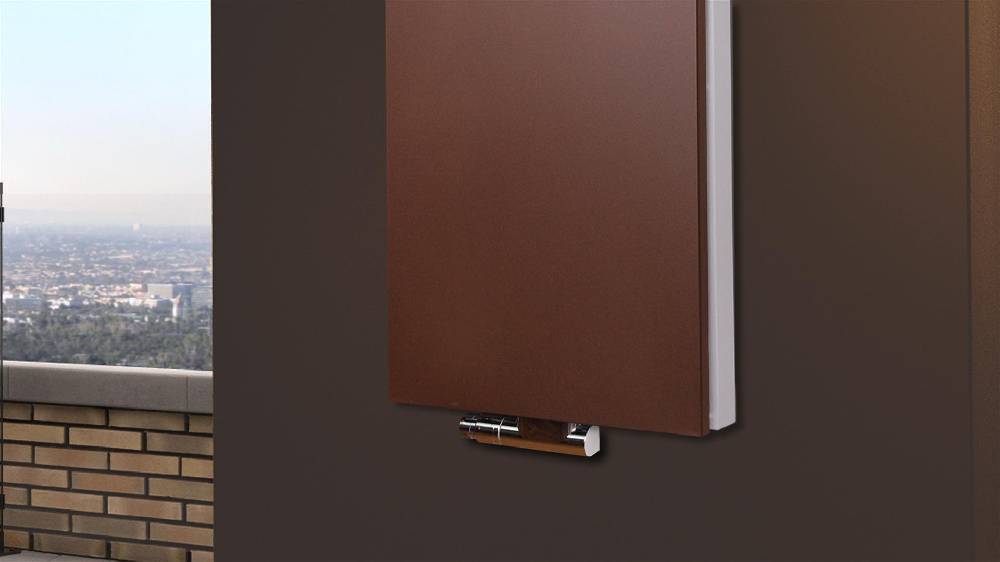 Szagato BADHEIZKÖRPER Design Mirror Steel 5 120x47cm 1458 Watt braun (+1 Halter 15mm) SZAGATO Designheizkörper Handtuchheizkörper mit Mittelanschluss Lagerräumung