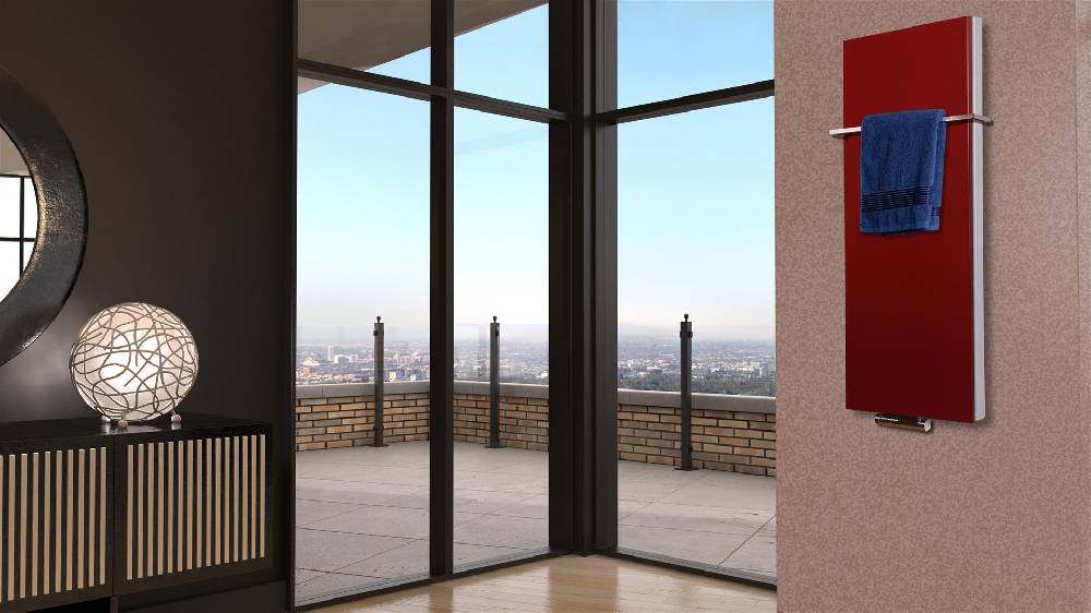 Szagato BADHEIZKÖRPER Design Mirror Steel 5 120x47cm 1458 Watt rot +1 Halter 15mm SZAGATO Designheizkörper Handtuchheizkörper Mittelanschluss Handtuchwärmer Neueste Mode