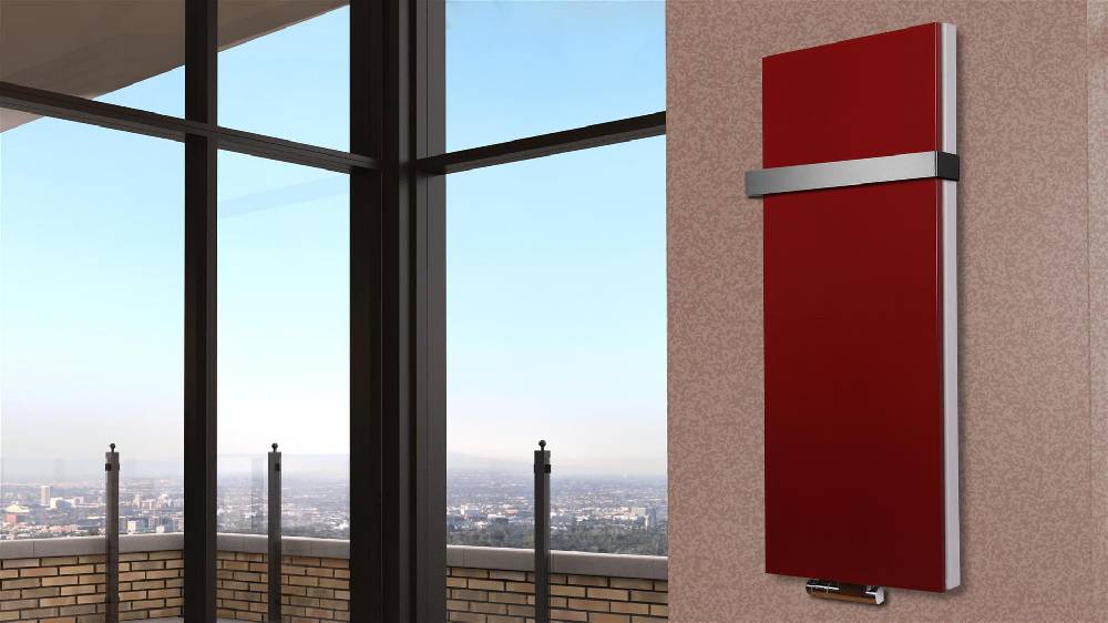 Szagato BADHEIZKÖRPER Design Mirror Steel 5 120x47cm 1458 Watt rot +1 Halter 50mm SZAGATO Designheizkörper Handtuchheizkörper Mittelanschluss Handtuchwärmer Online Outlet