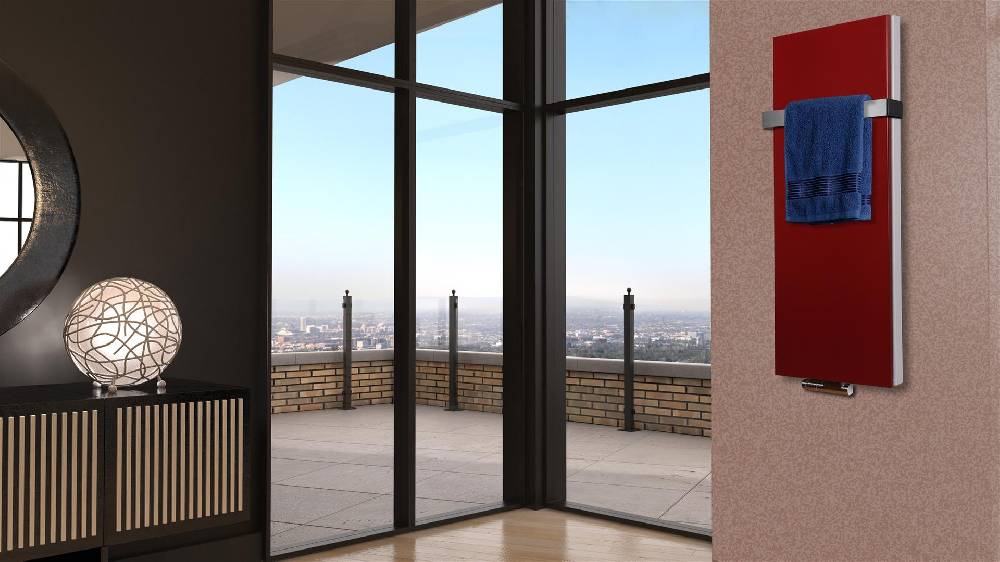 Szagato BADHEIZKÖRPER Design Mirror Steel 5 120x47cm 1458 Watt rot +1 Halter 50mm SZAGATO Designheizkörper Handtuchheizkörper Mittelanschluss Handtuchwärmer Online Outlet