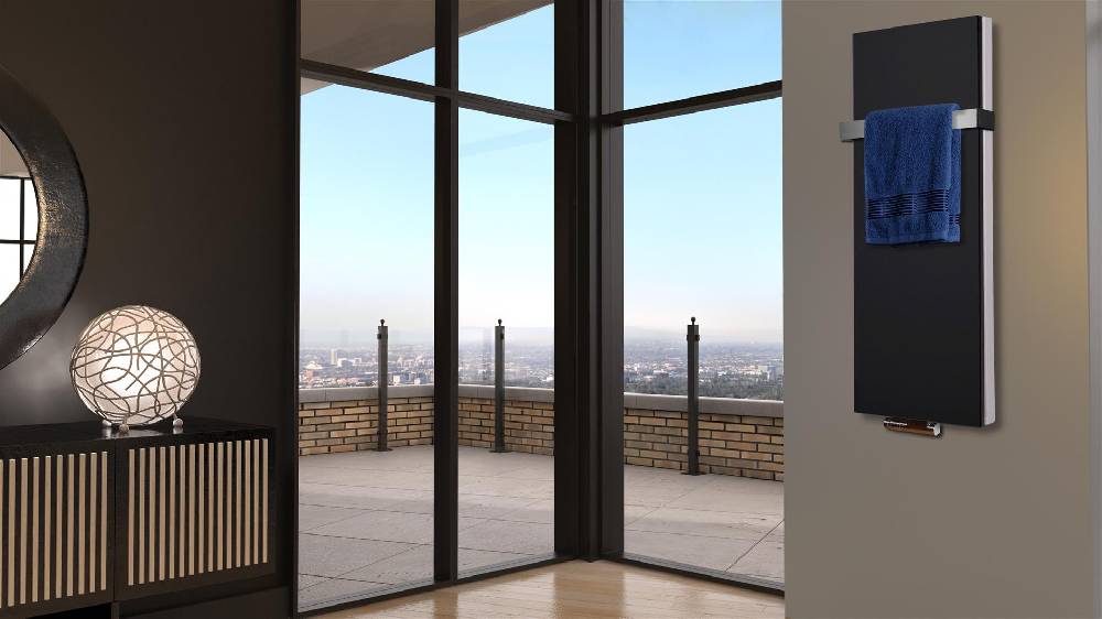 Szagato BADHEIZKÖRPER Design Mirror Steel 5 120x47cm 1458 Watt schwarz (+1 Halter 50mm) SZAGATO Designheizkörper Handtuchheizkörper mit Mittelanschluss Blitzangebot