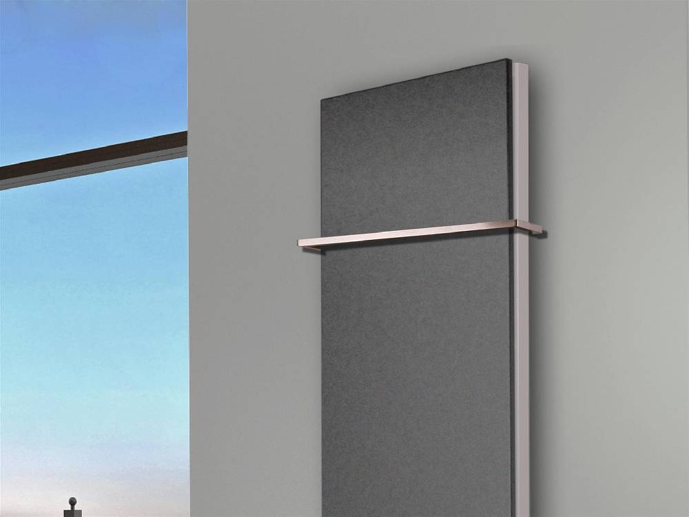 Szagato BADHEIZKÖRPER Design Mirror Steel 6 180x47cm 1964 Watt anthrazit - moonstone (+1 Halter 15mm) SZAGATO Designheizkörper Mittelanschluss Handtuchwärmer Räumungsverkauf