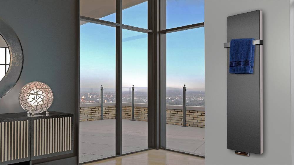 Szagato BADHEIZKÖRPER Design Mirror Steel 6 180x47cm 1964 Watt anthrazit - moonstone (+1 Halter 50mm) SZAGATO Designheizkörper Mittelanschluss Handtuchwärmer Kauf eins, bekomm eins gratis