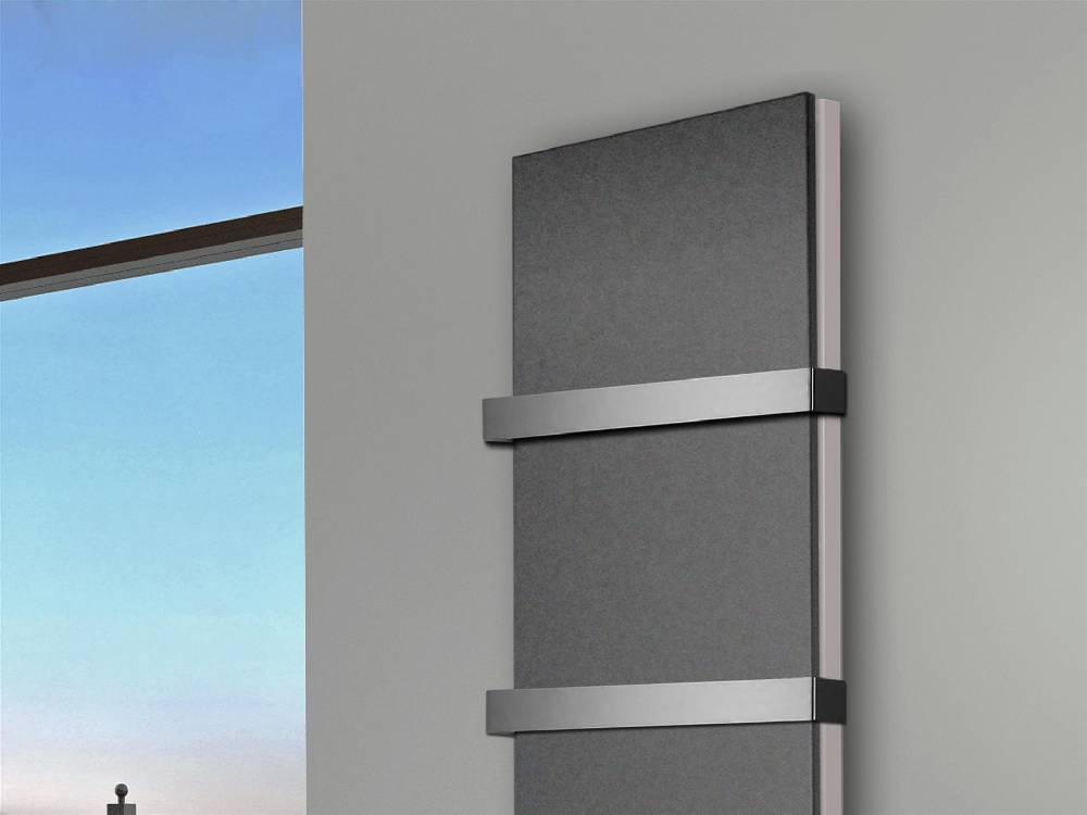 Szagato BADHEIZKÖRPER Design Mirror Steel 6 180x47cm 1964 Watt anthrazit - moonstone (+2 Halter 50mm) SZAGATO Designheizkörper Mittelanschluss Handtuchwärmer Sonderangebote
