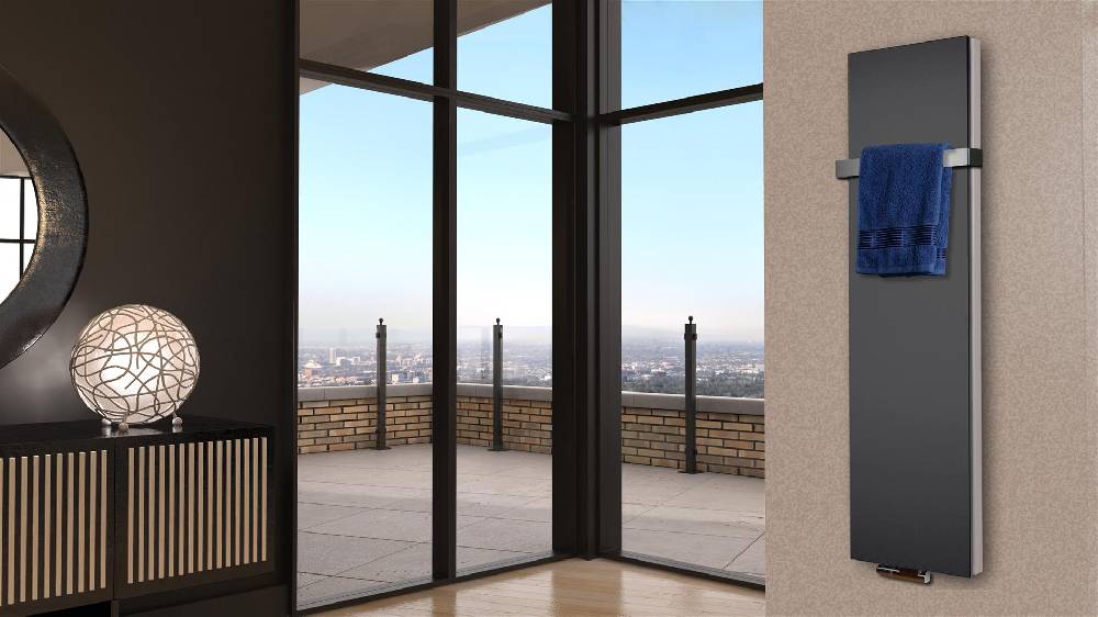 Szagato BADHEIZKÖRPER Design Mirror Steel 6 180x47cm 1964 Watt anthrazit (+1 Halter 50mm) SZAGATO Designheizkörper Handtuchheizkörper mit Mittelanschluss VIP-Rabatte