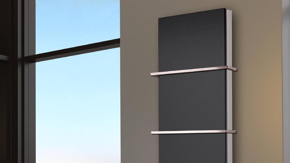 Szagato BADHEIZKÖRPER Design Mirror Steel 6 180x47cm 1964 Watt schwarz (+2 Halter 15mm) SZAGATO Designheizkörper Handtuchheizkörper mit Mittelanschluss Neueste Stile
