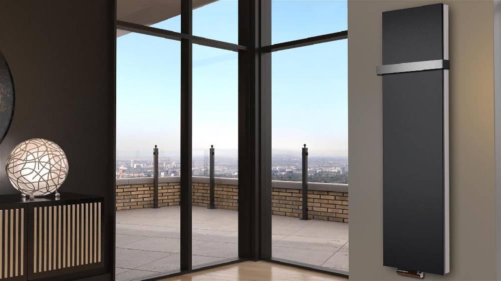 Szagato BADHEIZKÖRPER Design Mirror Steel 6 180x47cm 1964 Watt schwarz + (+1 Halter 50mm) SZAGATO Designheizkörper Handtuchheizkörper mit Mittelanschluss Letzter Tag