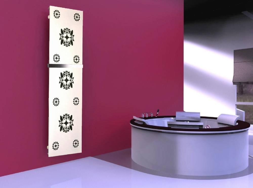 Szagato BADHEIZKÖRPER Design Ornaments 3 180x47cm 1118 Watt weiß (+1 Halter 50mm) SZAGATO Designheizkörper Handtuchheizkörper Mittelanschluss Handtuchwärmer Saisonschlussverkauf