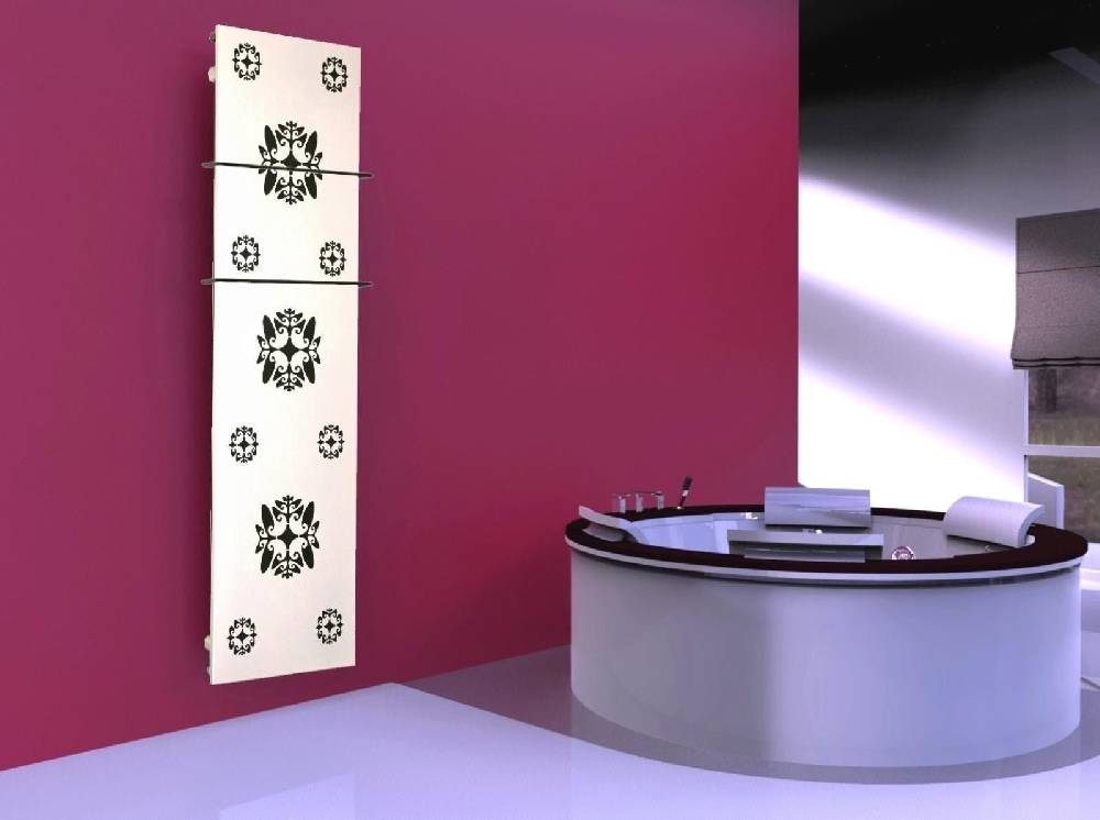 Szagato BADHEIZKÖRPER Design Ornaments 3 180x47cm 1118 Watt weiß (+2 Halter 15mm) SZAGATO Designheizkörper Handtuchheizkörper Mittelanschluss Handtuchwärmer Black Friday