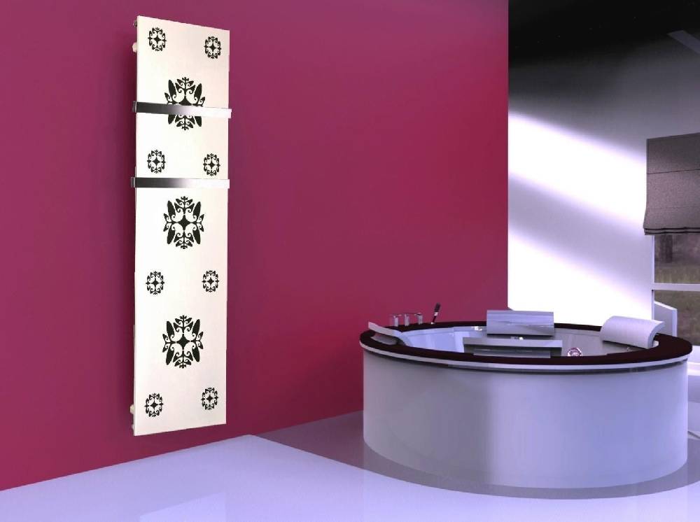 Szagato BADHEIZKÖRPER Design Ornaments 3 180x47cm 1118 Watt weiß (+2 Halter 50mm) SZAGATO Designheizkörper Handtuchheizkörper Mittelanschluss Handtuchwärmer Cyber Monday